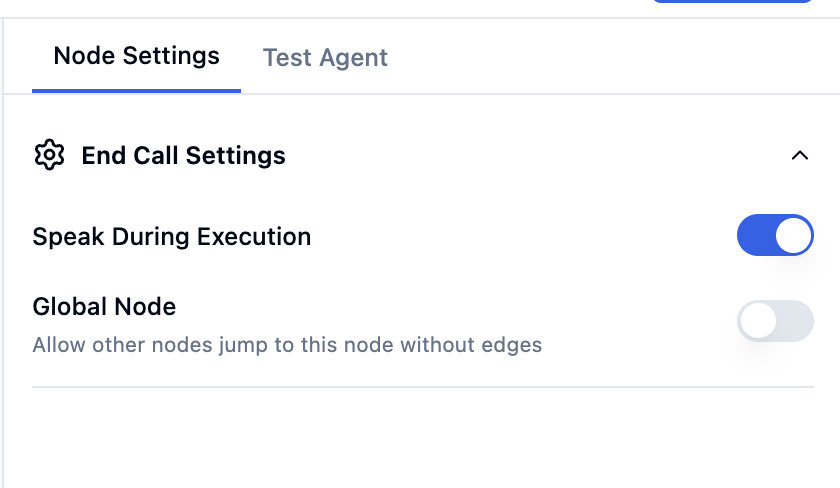 Additional End Call settings