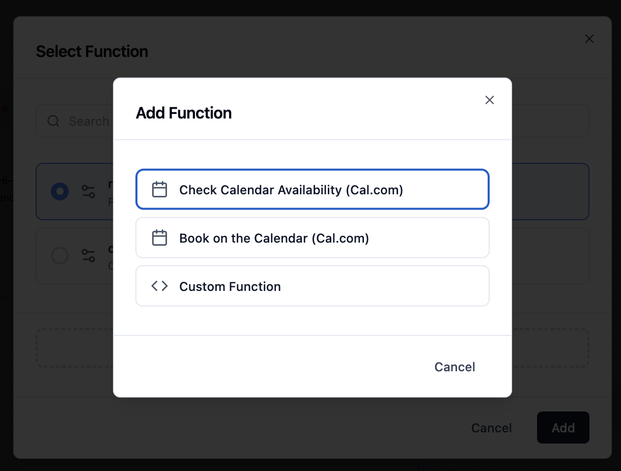 Add function UI