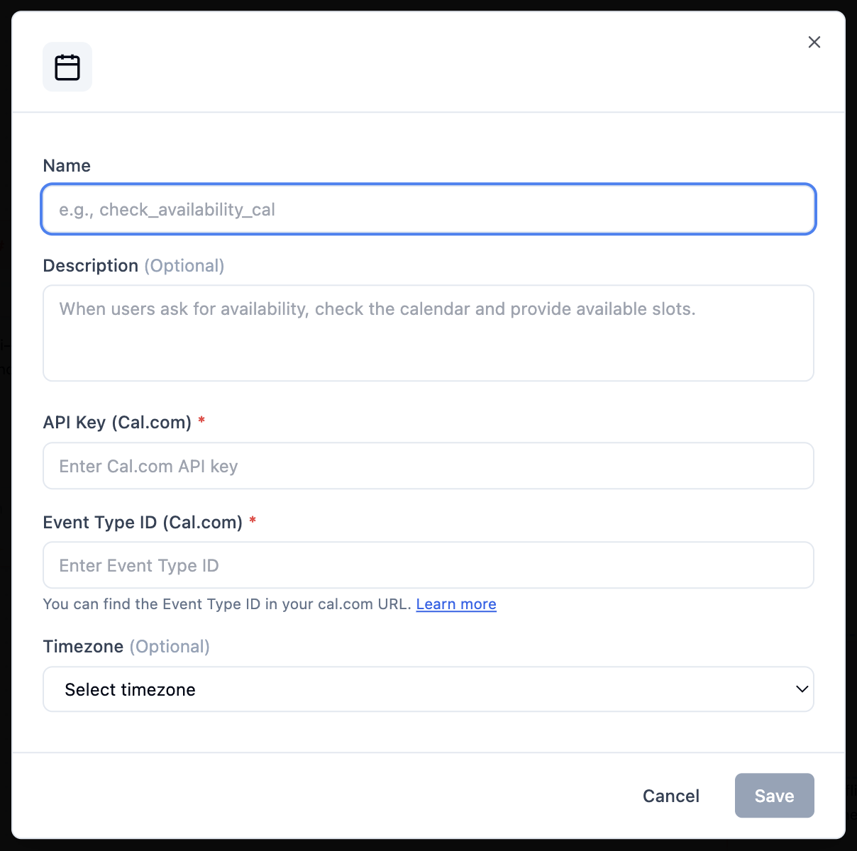 Check calendar availability function