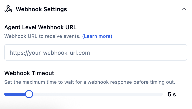 Webhook settings