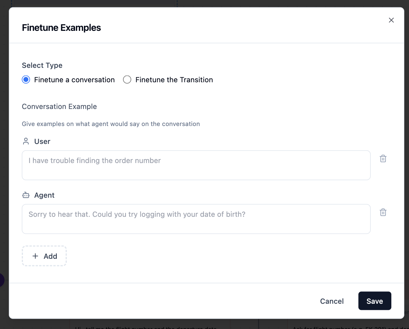 Logic Split fine-tuning examples